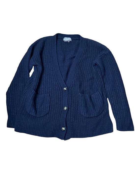 Anthropologie Sweaters - Classic Navy Ribbed Button-Front Women's Cardigan